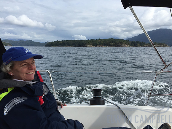 Sailing past Bowen Island
