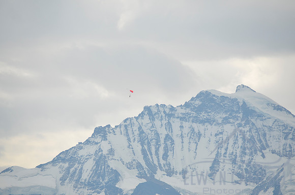 Paraglider near Jungfrau, Interlaken