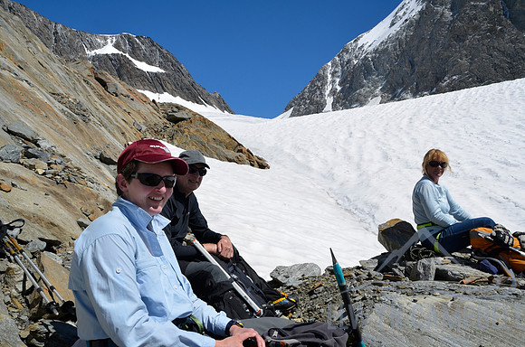 Langgletscher, climbing to Hollandia Hut