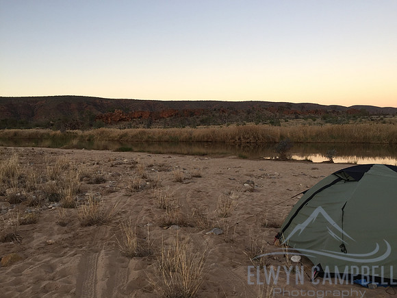 Finke River camp sunrise