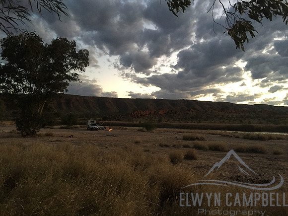Sunset across Finke River