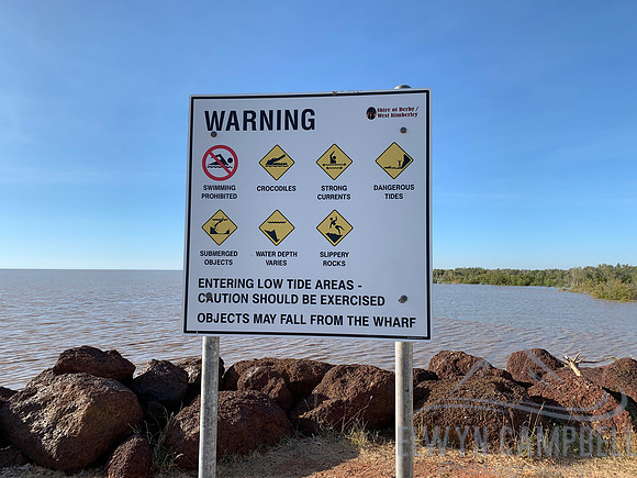 Another danger sign, Derby waterfront