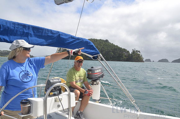 Sailing past Roberton Island