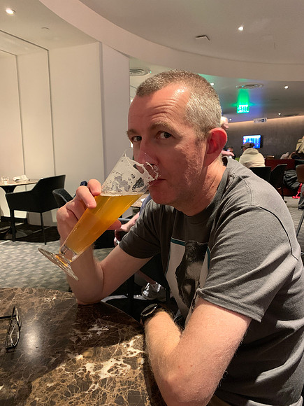 LA airport departing beer