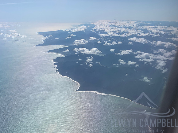 Flying in to Queenstown across Fiordland