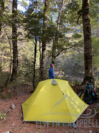 Kepler Track - Iris Burn Campsite, next to river