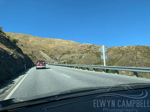 Driving Queenstown to Wanaka over the Crown Range
