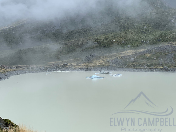Hooker Lake, some icebergs