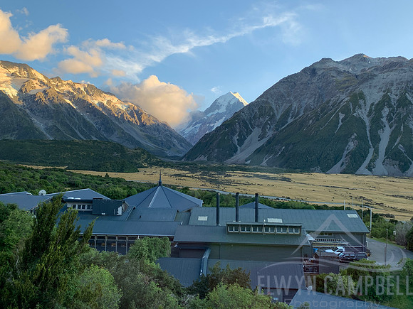 Mount Cook Village. After yesterday's rain, we awoke to this amazing view!