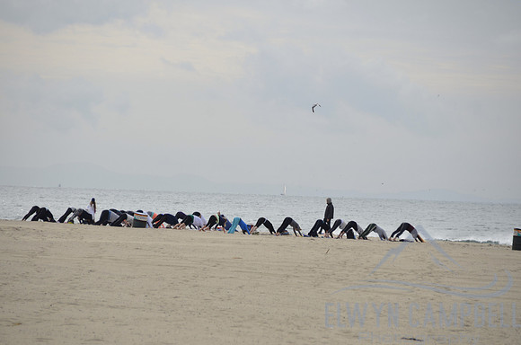 Beach yoga