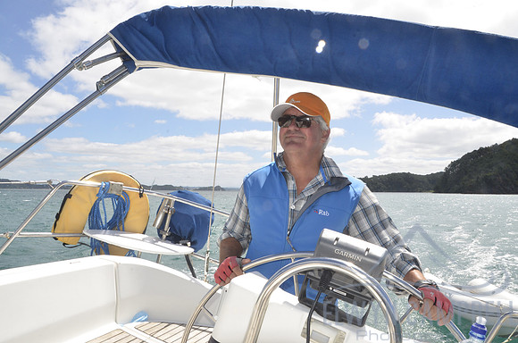Sailing past Roberton Island